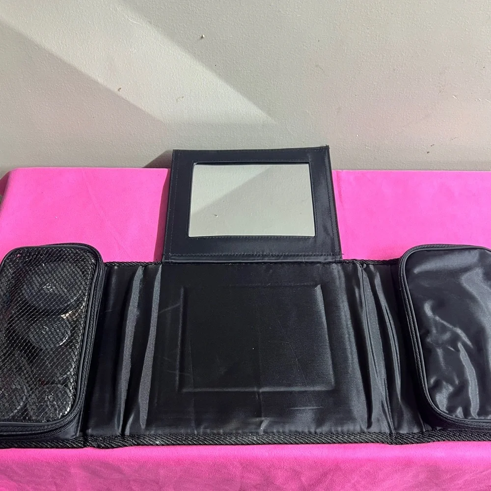 Bare Escentials makeup travel bag with brushes